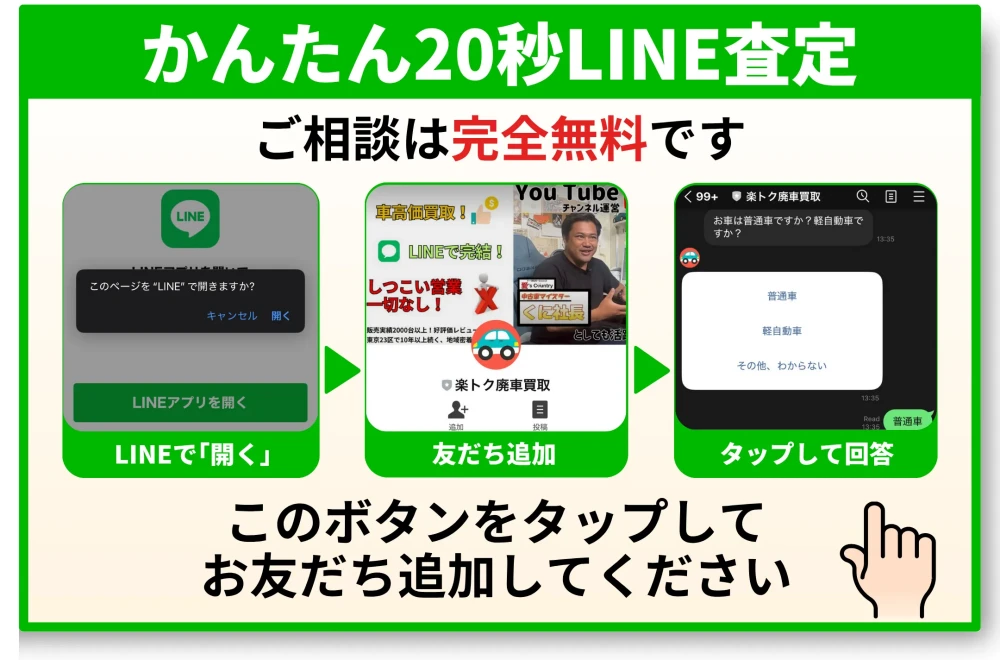 廃車買取20秒LINE査定